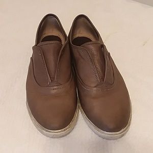 Frye leather slip on tennis shoes